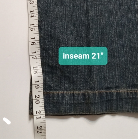 Tex Max Azria Jean 90’s Straight Crop 99% Cotton Mid Rise Dark Black Women 10/33 - Picture 11 of 12